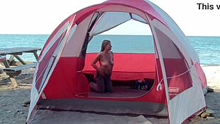 Housewife milf wife at beach