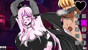 Fucking succubus in doggystyle bent over during intense battle against final boss in game