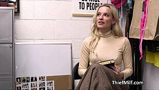 Pounding Oil and Dildo Play with Horny Cougar at Work on Desk