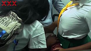Ebony students bend over to show head teacher hardcore fucking