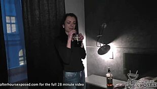 Partying with hot Euro coed Kate Sottile, dildoing POV before titty cumshot