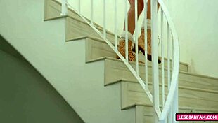 Tiny teen lesbian girl sucks small tits and fingers tight pussy