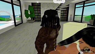 Wow, that monster cock pounds the thick hoe and fills her up