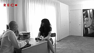 black babe nyomi banxxx gets her pussy pounded by a white cock