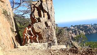 hot couple fucks outdoor on beach path amateur orgasm