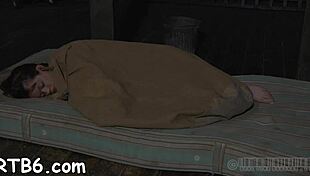 Hot Serf Delights In Rough Oral Stimulation