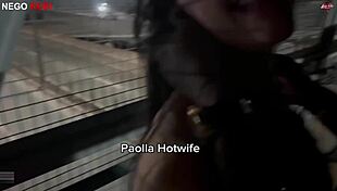 Paolla hotwife gets wild with a big black cock outdoors