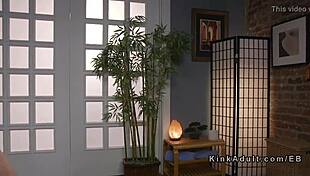 masseuse receives strap on treatment