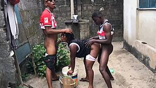 Why do two brothers fuck their submissive stepmother by the well side?