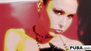 beautiful redhead pornstars engage in 3-way lesbian fucking with big tits