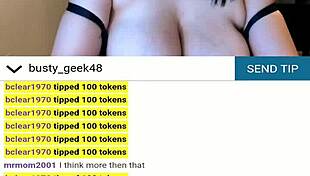Busty Geek Chats On Webcam