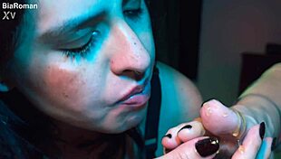 Would you lick my honey feet in this bisexual group threesome?