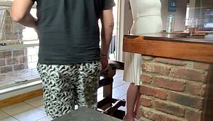 My best friend’s petite wife cheats on him with her tight ass and small tits.