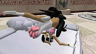 does lady bastet use her servant girl for blowjob?