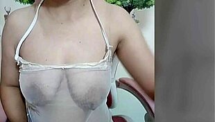 Is juliana touching her swollen nipples?