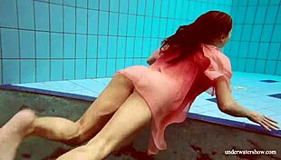 Hot Deniska Strips Naked Underwater In Pool For Sexy Teen 18+ Show!