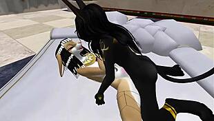 does lady bastet use her servant girl for blowjob?