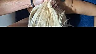 king bed inauguration with blonde friend, cum in mouths?