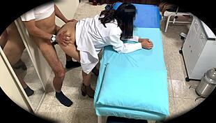 Argentinian BABE bent OVER in HOSPITAL office
