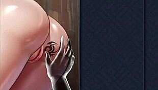 Eimis' wet pussy gets fingered in this cartoon episode with squirting and cumshot