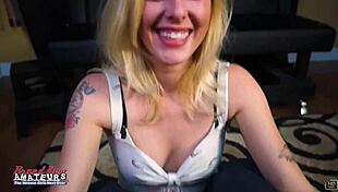 Cutie Mya banged and eats cum