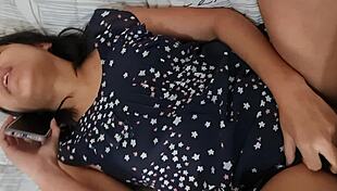 argentina miranda talking on phone while boss fucks her