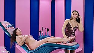 Amirah Adara bound and tickled hard in fetish challenge