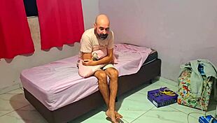 Stepfather sneaks in for a voyeur peek