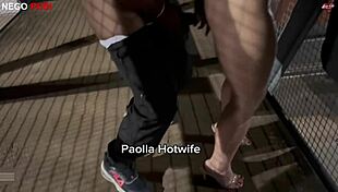 Paolla hotwife gets wild with a big black cock outdoors