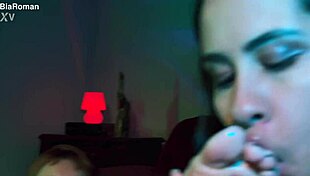 Would you lick my honey feet in this bisexual group threesome?