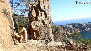 hot couple fucks outdoor on beach path amateur orgasm