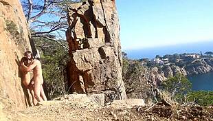 hot couple fucks outdoor on beach path amateur orgasm