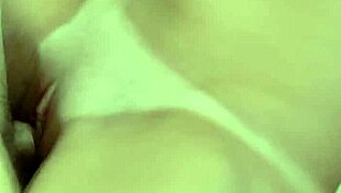 blonde babe with socks indulges in big cock masturbation and fingering her small tits