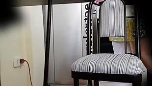 Friend of my stepsister visits, showing off her upskirt