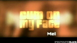 Dark Brazilian Mel Sucks Big Black Cock