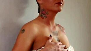 hot brunette jezebelle bond teasing and fingering herself