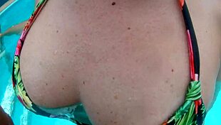 husband films wife threesome at public hotel pool