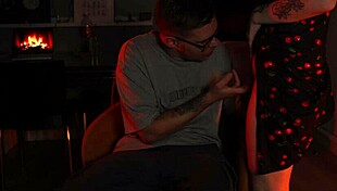 Romantic dinner turns into hot doggystyle fucking with my redhead teen!