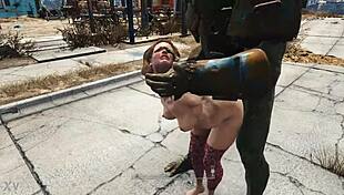 What if the mutant bends the girl over in doggystyle with stockings?