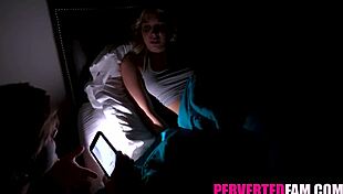 Blonde Stepsister Sneaks Into Bedroom For Taboo Sex And Fingering