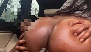 Big Booty Karesha Rides Massive BBC in Tight Car Space
