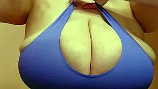 Huge Titty Sarah Showcases Her Big Tits And Curvy Figure In A Playful Display