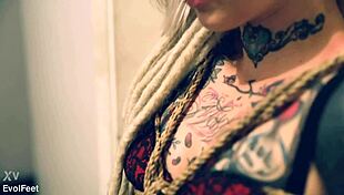 Blonde Princess Tied Up for Intense Foot Licking and Deepthroat Worship!