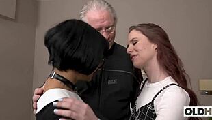 Can I Join You Girls Perv Oldhans With Big Cock And Tight Pussy?