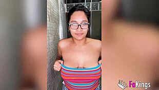 lana villafuerte, busty latina, gets kinky with hairy pussy in wild fakings scene