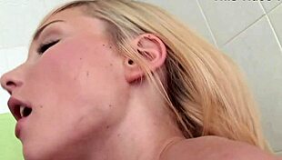 blonde and brunette lesbians play with toys