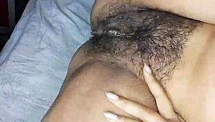 licking very hot desi indian bhabhi's hairy pussy