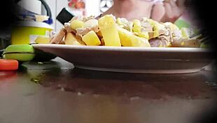 Friend of my stepsister visits, showing off her upskirt