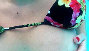 husband films wife threesome at public hotel pool