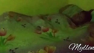 Skinny young girl bends over for intense anal doggystyle in dim light